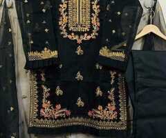 3 PCs womens Embroidered collection