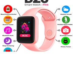 D-20 smart watch (black and pink)