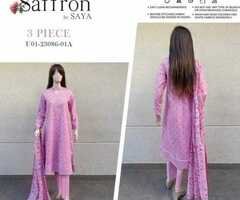 Safroon by saya 3 PCs premium printed lawn suit - 8