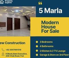 5 Marla house for sale in Eden Executive - 1