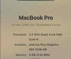 Macbook Pro 2019 13" 8/512